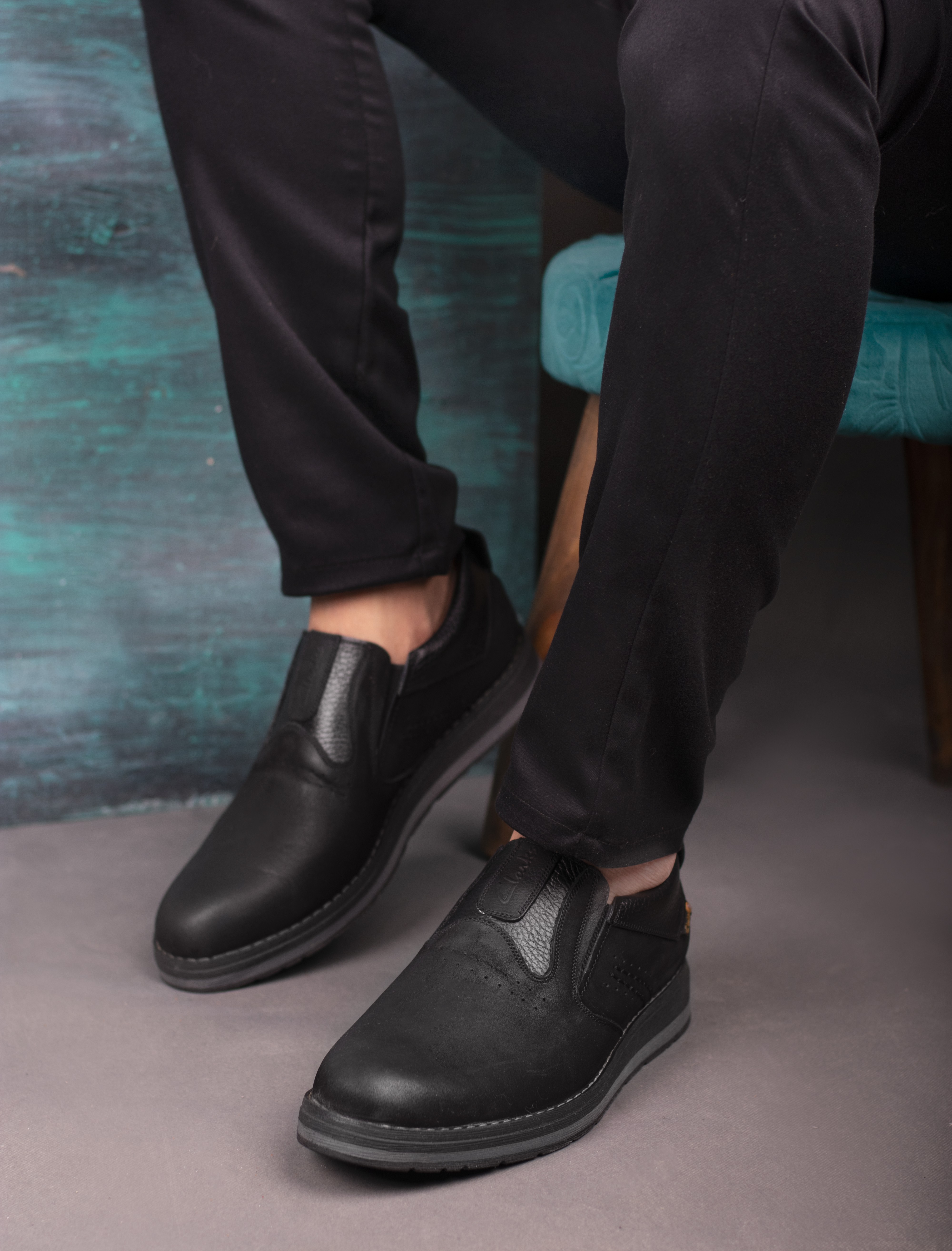 خرید آنلاین کفش چرم طبیعی مردانه تکتاپ مدل 443